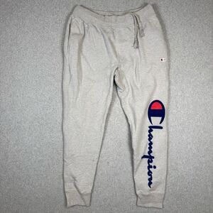 Champion Reverse Weave Men's XL Grey Spellout Ankle Length Joggers Sweatpants
